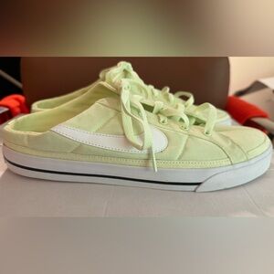 Nike Court Legacy Slip-On Mule Sneaker Women's Sz 10 Lime Casual Sporty Colorful